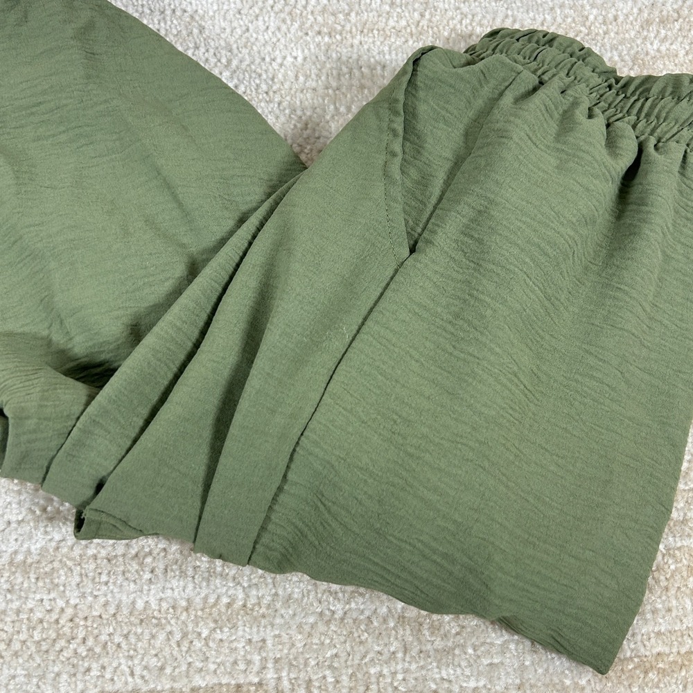 Love 83 Womens Y2K Gorpcore Cargo Jogger Pants Olive Green Medium Utility Pocket